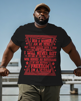 War - themed Silhouettes  Men's Plus Size Short Sleeve T-Shirt