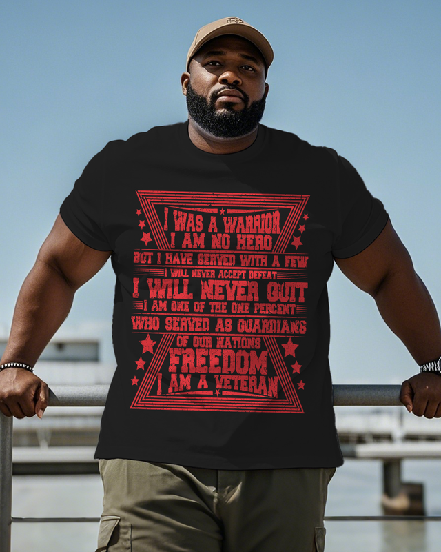 War - themed Silhouettes  Men's Plus Size Short Sleeve T-Shirt