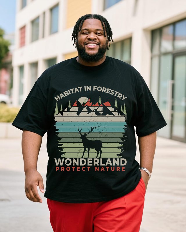 Men's Plus Size Short Sleeve T-Shirt