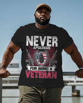 War - themed Silhouettes  Men's Plus Size Short Sleeve T-Shirt