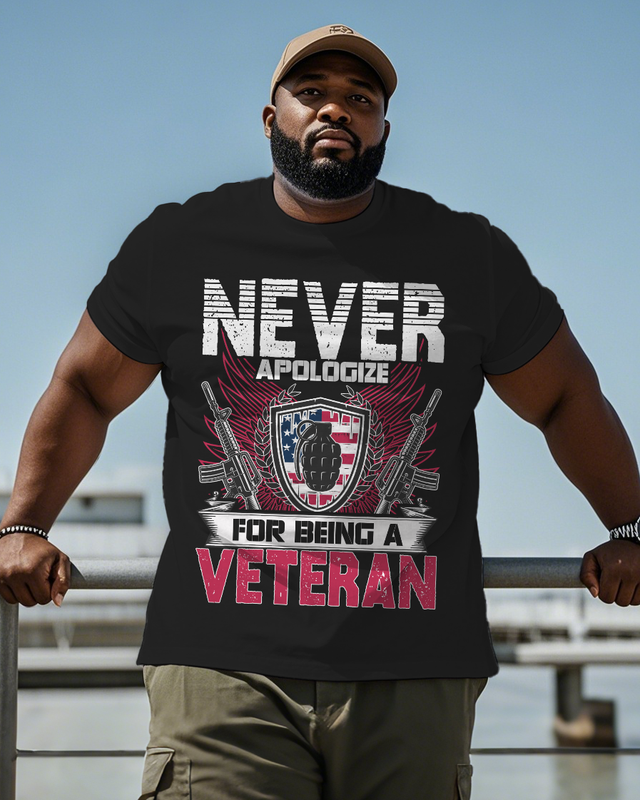 War - themed Silhouettes  Men's Plus Size Short Sleeve T-Shirt