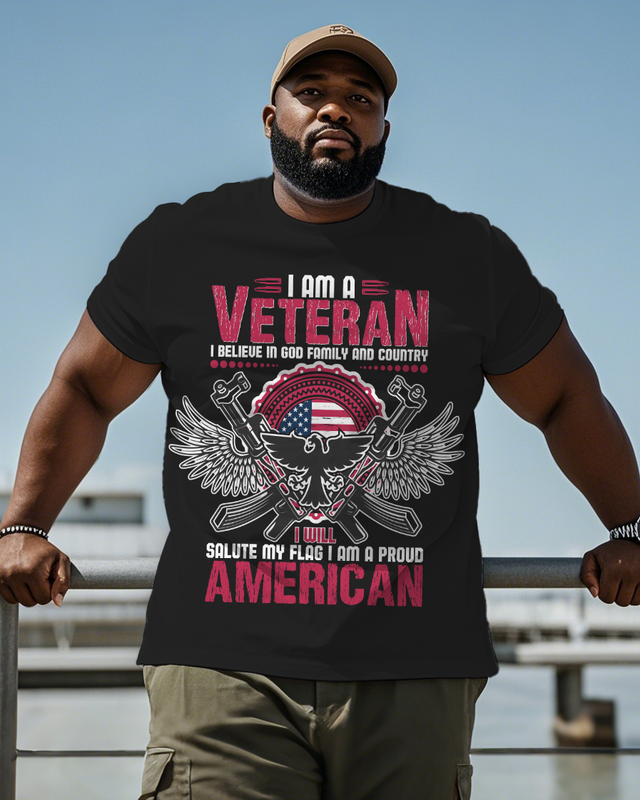 War - themed Silhouettes  Men's Plus Size Short Sleeve T-Shirt