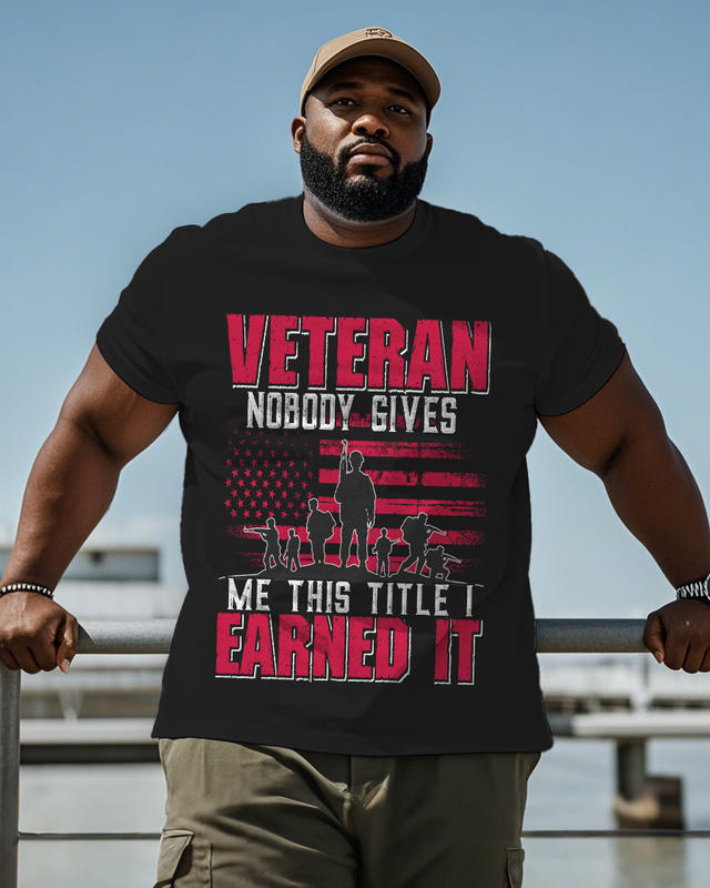War - themed Silhouettes  Men's Plus Size Short Sleeve T-Shirt