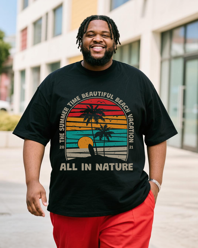 Men's Plus Size Short Sleeve T-Shirt