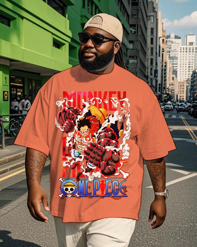 One Piece  Men's Plus Size Short Sleeve T-Shirt