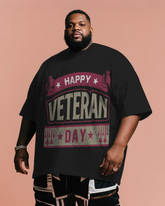 War - themed Silhouettes  Men's Plus Size Short Sleeve T-Shirt