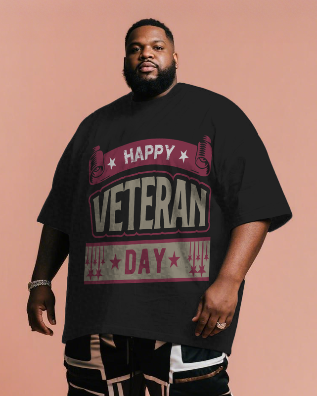 War - themed Silhouettes  Men's Plus Size Short Sleeve T-Shirt
