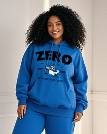 Women's Plus Size  Long Sleeve Hoodie