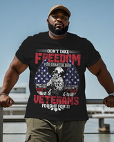War - themed Silhouettes  Men's Plus Size Short Sleeve T-Shirt