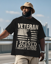 War - themed Silhouettes  Men's Plus Size Short Sleeve T-Shirt