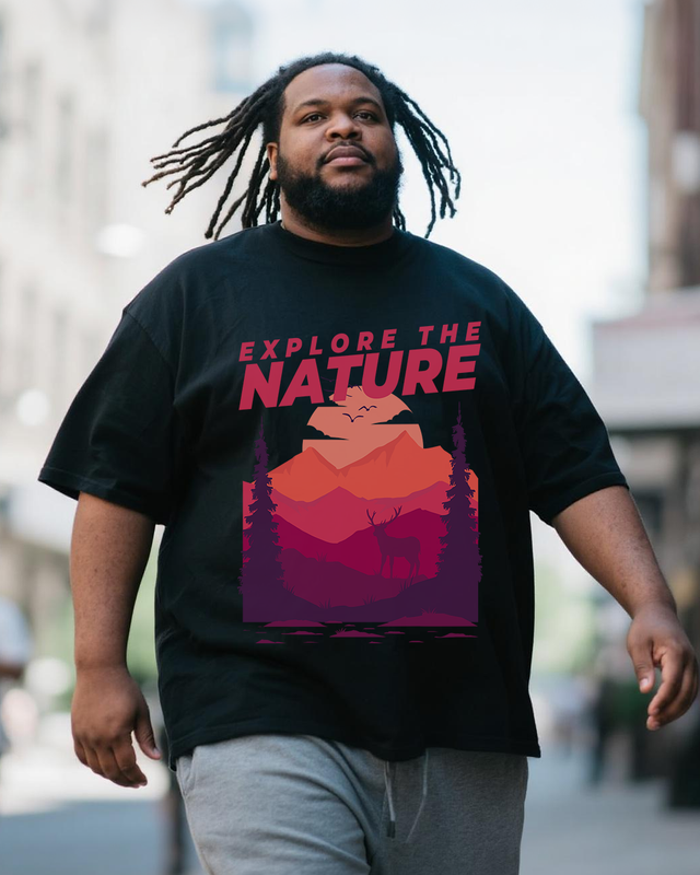 Men's Plus Size Short Sleeve T-Shirt