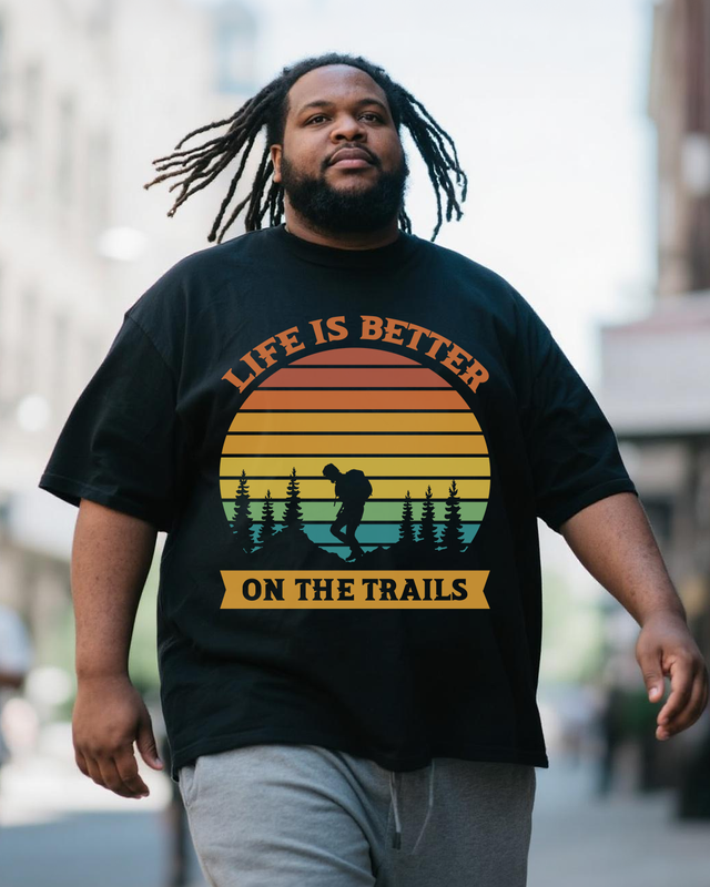 Men's Plus Size Short Sleeve T-Shirt