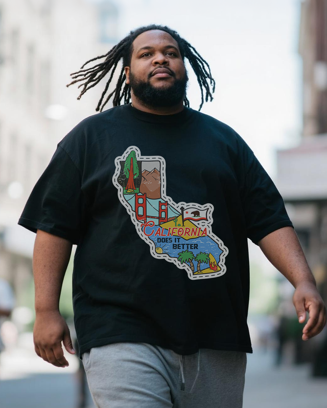 Men's Plus Size Short Sleeve T-Shirt