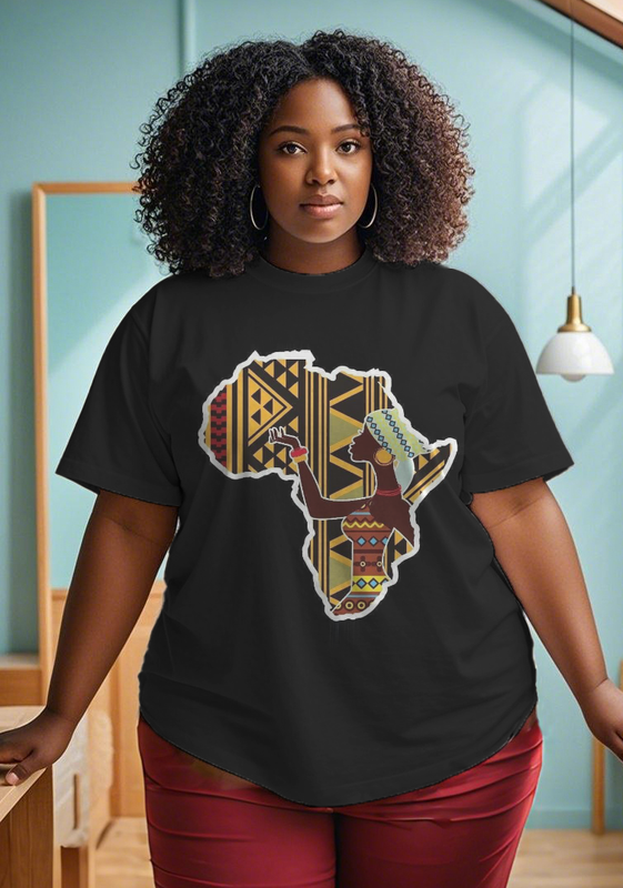 black girl Women's Plus Size T-shirts