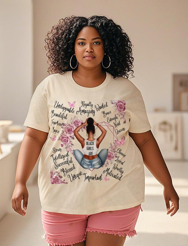 African - American girl Women's Plus Size T-shirts