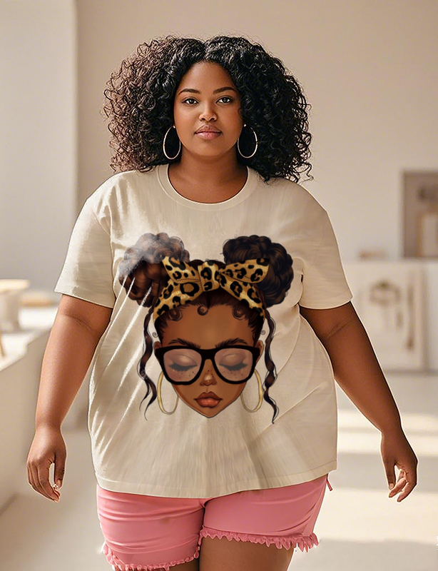 African girl Women's Plus Size T-shirts