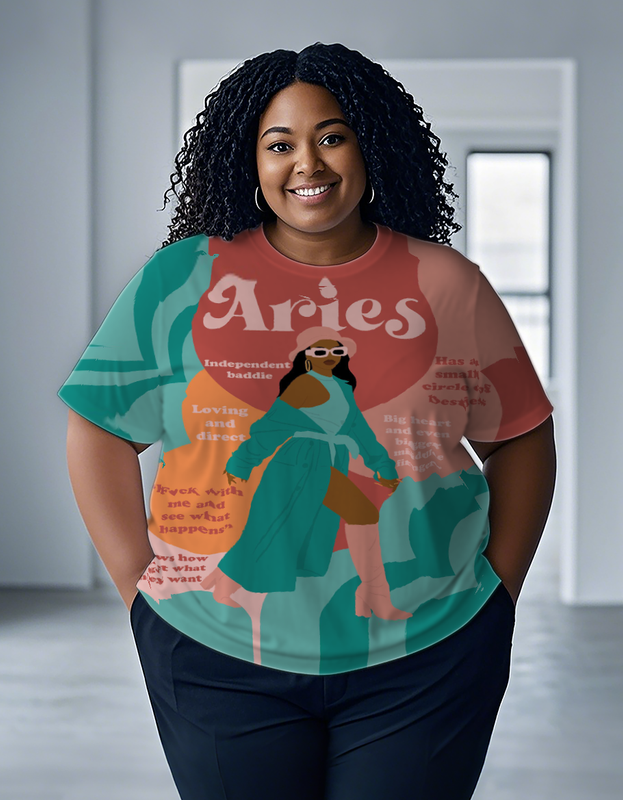 Aries Girly Women's Plus Size T-shirts