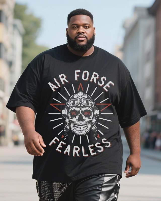 Aviation-Cocktail Men's Plus Size Short Sleeve T-Shirt