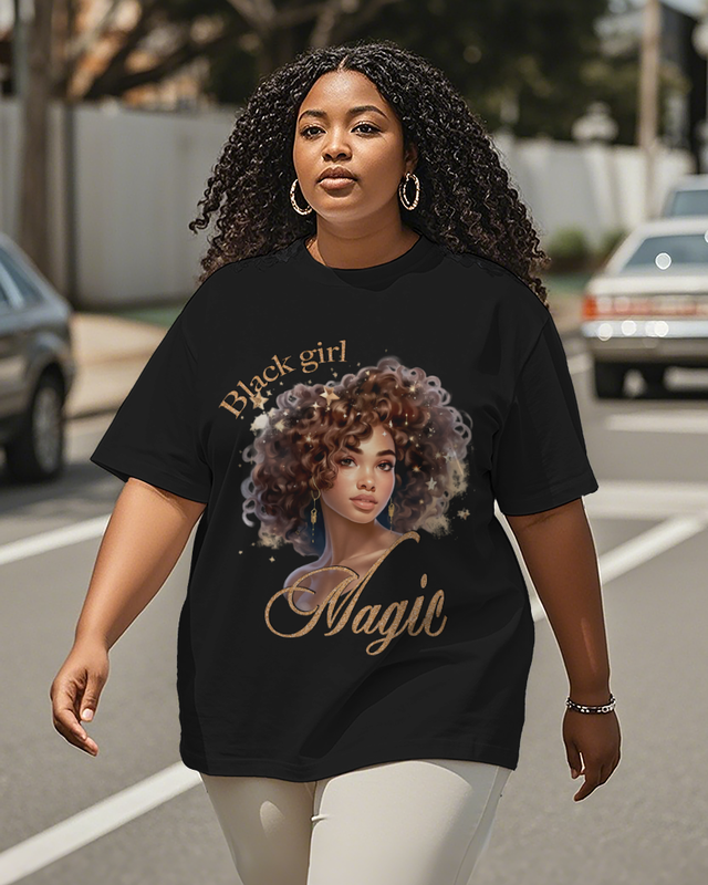 Black girl Women's Plus Size T-shirts