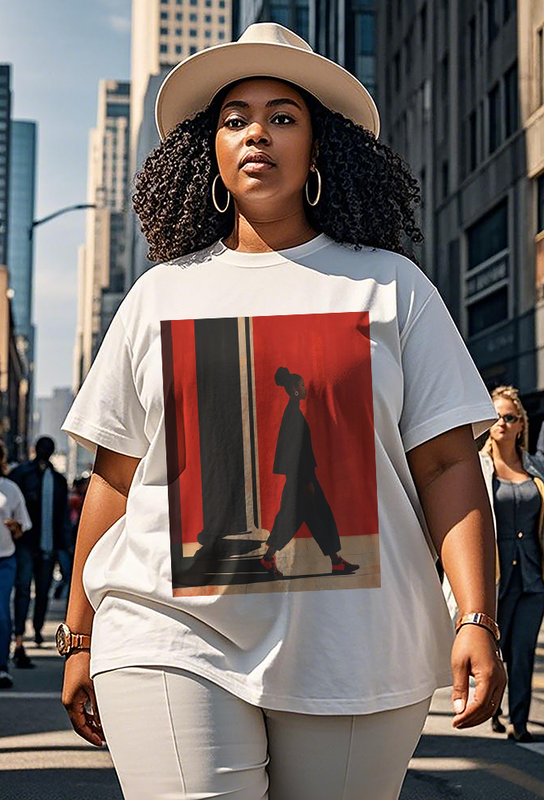 Black girls walk Women's Plus Size T-shirts