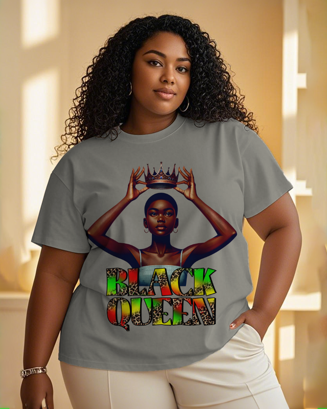 Black queen Women's Plus Size T-shirts
