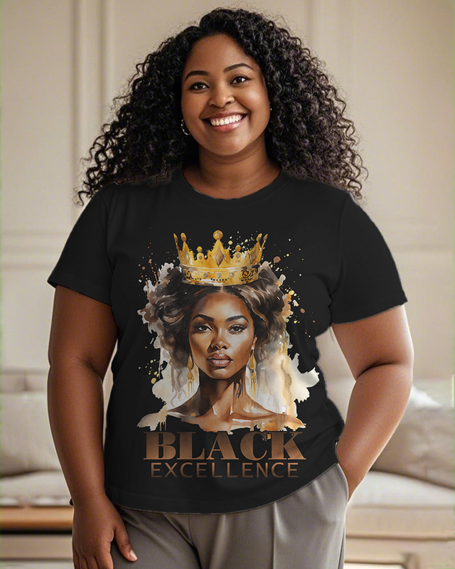 Black queen Women's Plus Size T-shirts