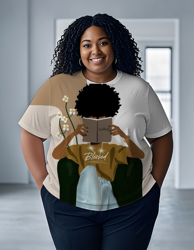 Blessed Afro Girl Women's Plus Size T-shirts