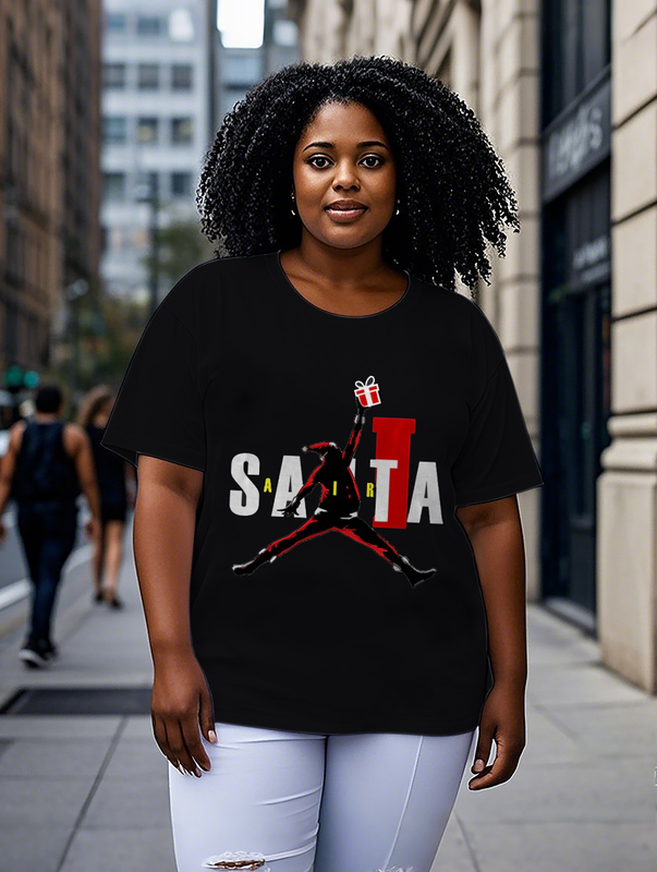 Christmas Air Santa Women's Plus Size T-shirts