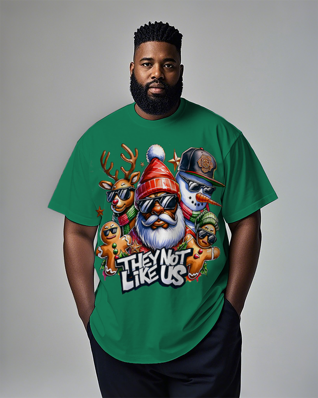 Christmas They Not Like Us Men's Plus Size Short Sleeve T-Shirt
