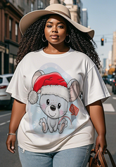 Christmas mouse Women's Plus Size T-shirts