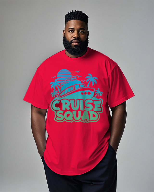 Cruise Squad Men's Plus Size Short Sleeve T-Shirt