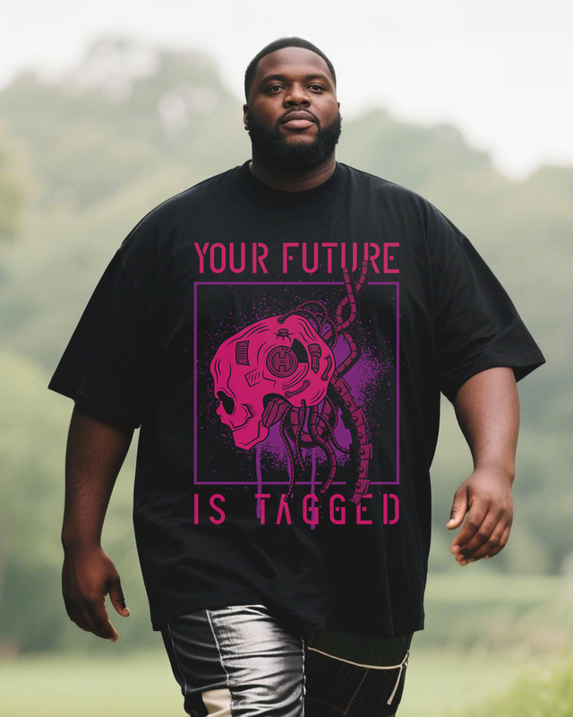 Cyberpunk Men's Plus Size Short Sleeve T-Shirt