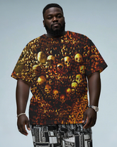 Dark Echoes The Realm of Skulls Men's Plus Size Short Sleeve T-Shirt
