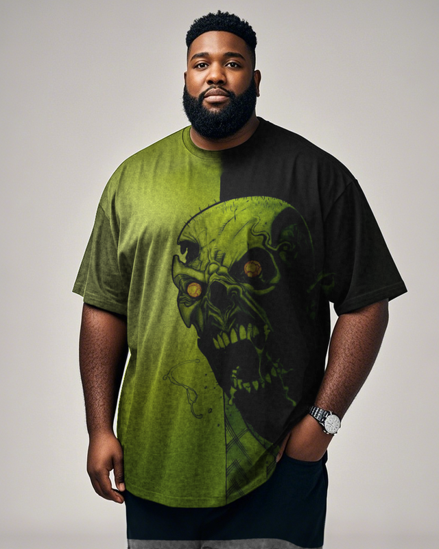 Dark Skull Men's Plus Size Short Sleeve T-Shirt