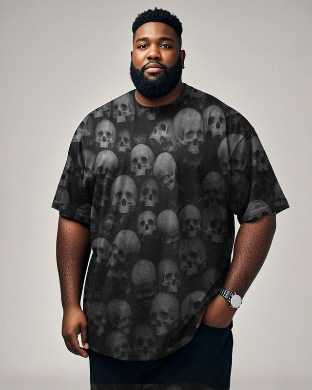Dark Skull Men's Plus Size Short Sleeve T-Shirt