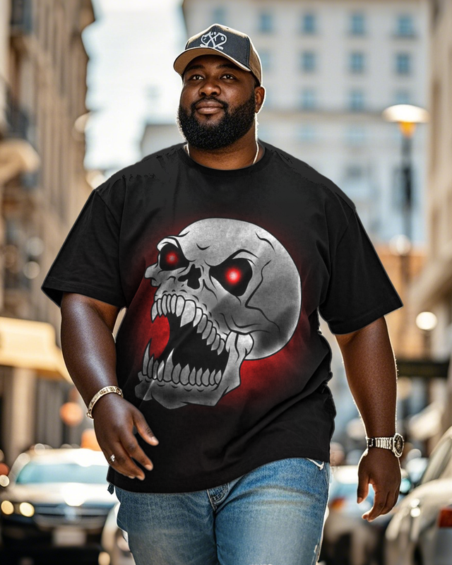 Dark Skull Men's Plus Size Short Sleeve T-Shirt