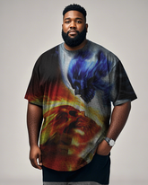 Dark Skulls A Clash of Shadows Men's Plus Size Short Sleeve T-Shirt