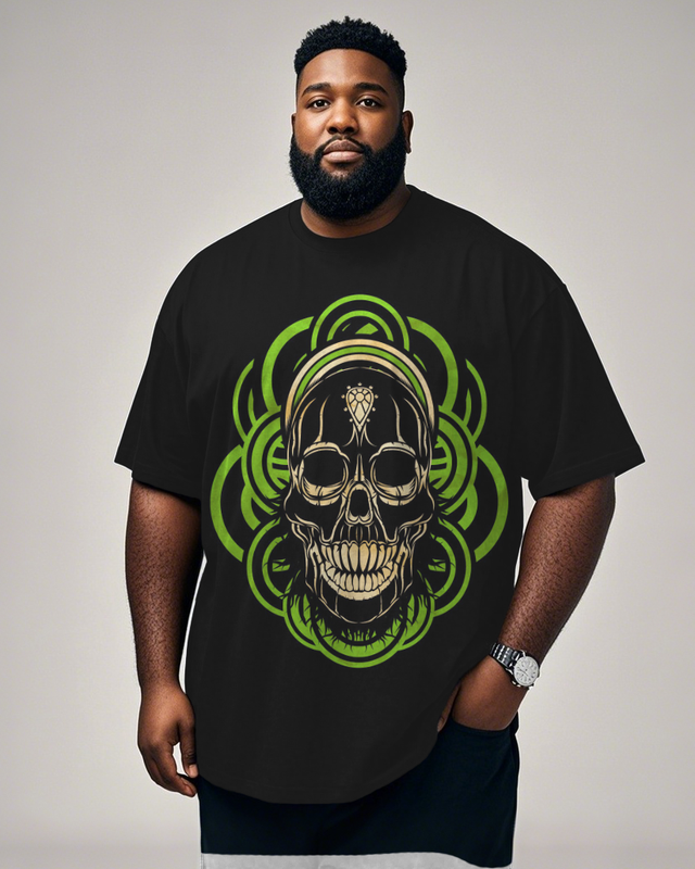 Dark Skull Art Men's Plus Size Short Sleeve T-Shirt