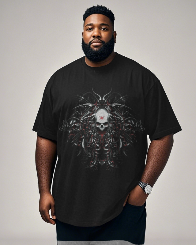Dark Skull Art Men's Plus Size Short Sleeve T-Shirt