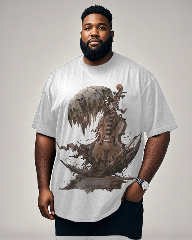 Dark Skull Art Men's Plus Size Short Sleeve T-Shirt