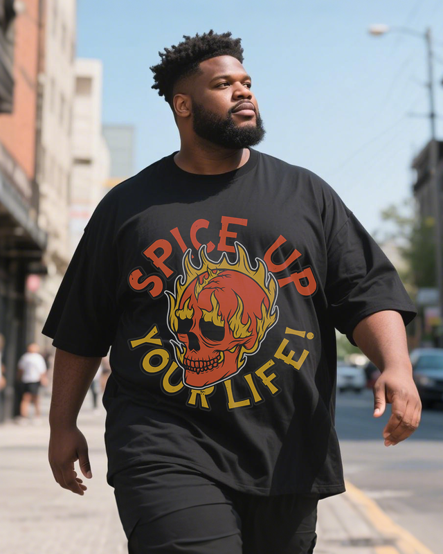Fire-Sauce Men's Plus Size Short Sleeve T-Shirt