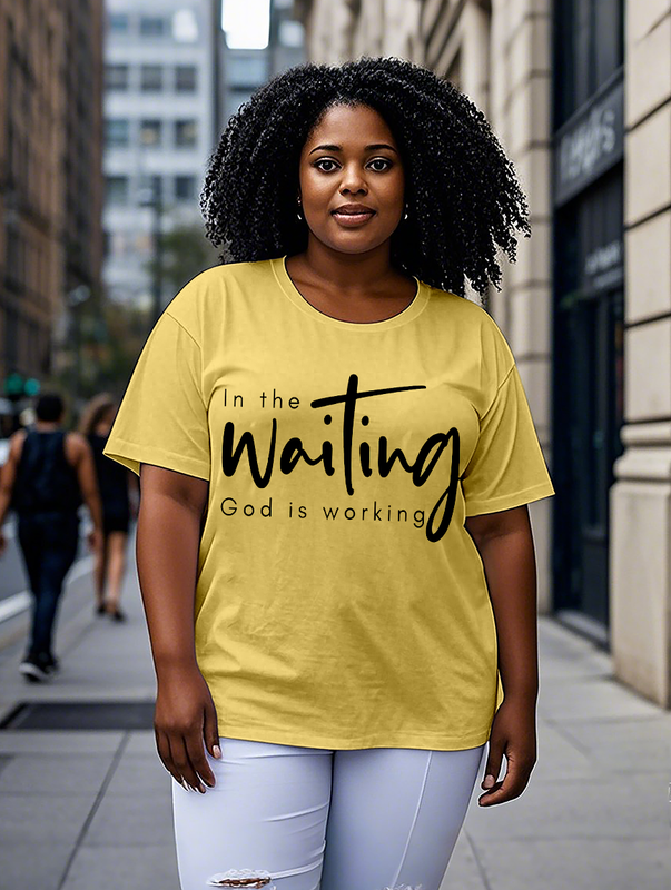 God Is Working Women's Plus Size T-shirts