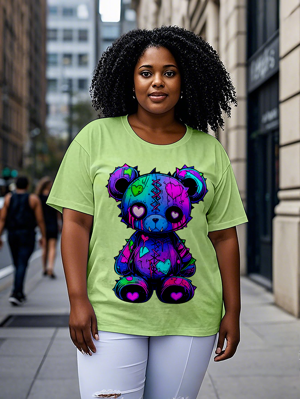 Heart Teddy Women's Plus Size T-shirts