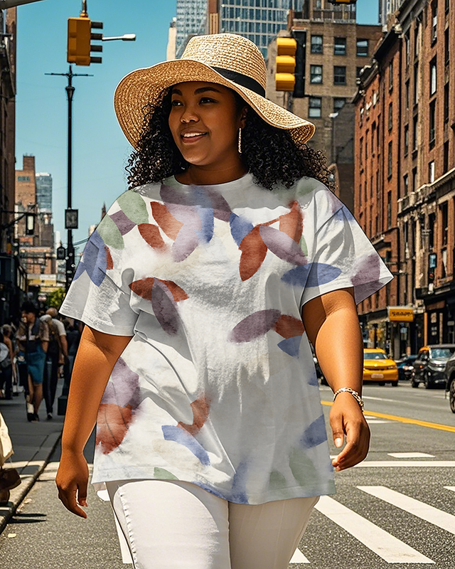 Dyeing Women's Plus Size T-shirts