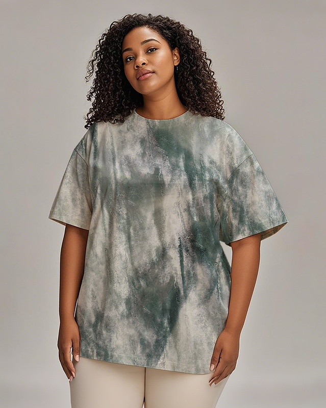 Dyeing Women's Plus Size T-shirts