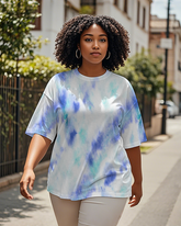 Dyeing Women's Plus Size T-shirts