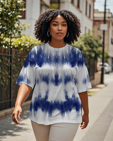 Dyeing Women's Plus Size T-shirts