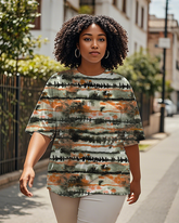 Dyeing Women's Plus Size T-shirts