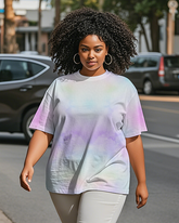 Dyeing Women's Plus Size T-shirts