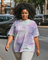 Dyeing Women's Plus Size T-shirts